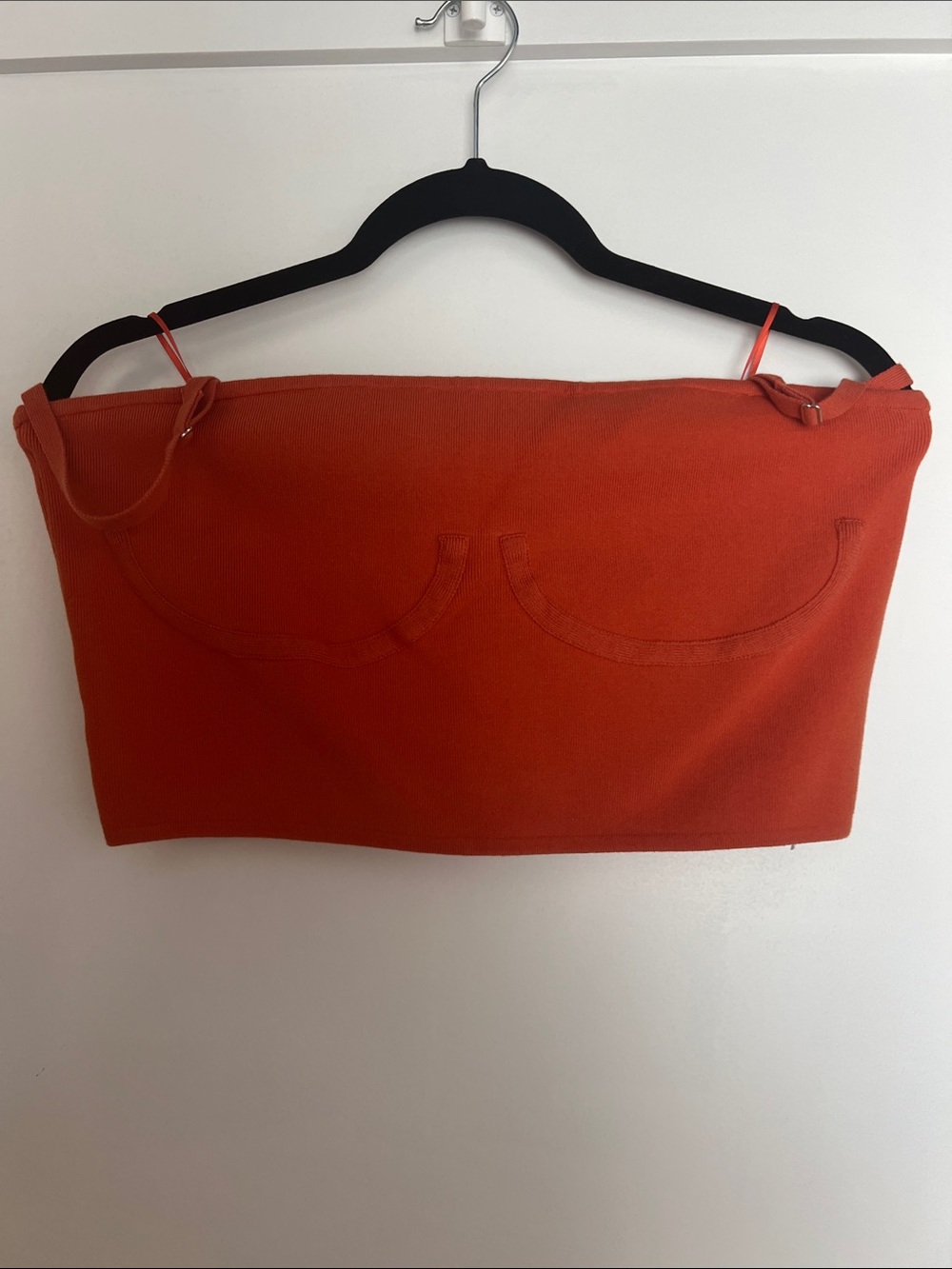 Good American | Cinnamon Orange Strapless Cupped Tube Top